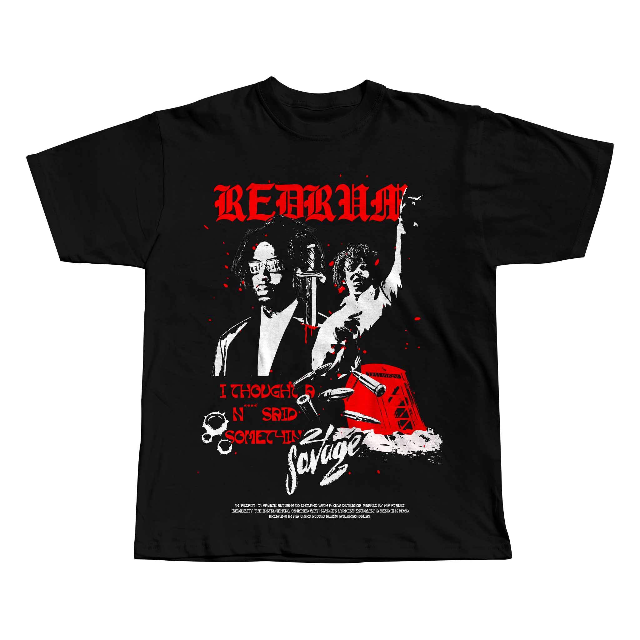 21 Savage Redrum T-shirt - WEARKOS