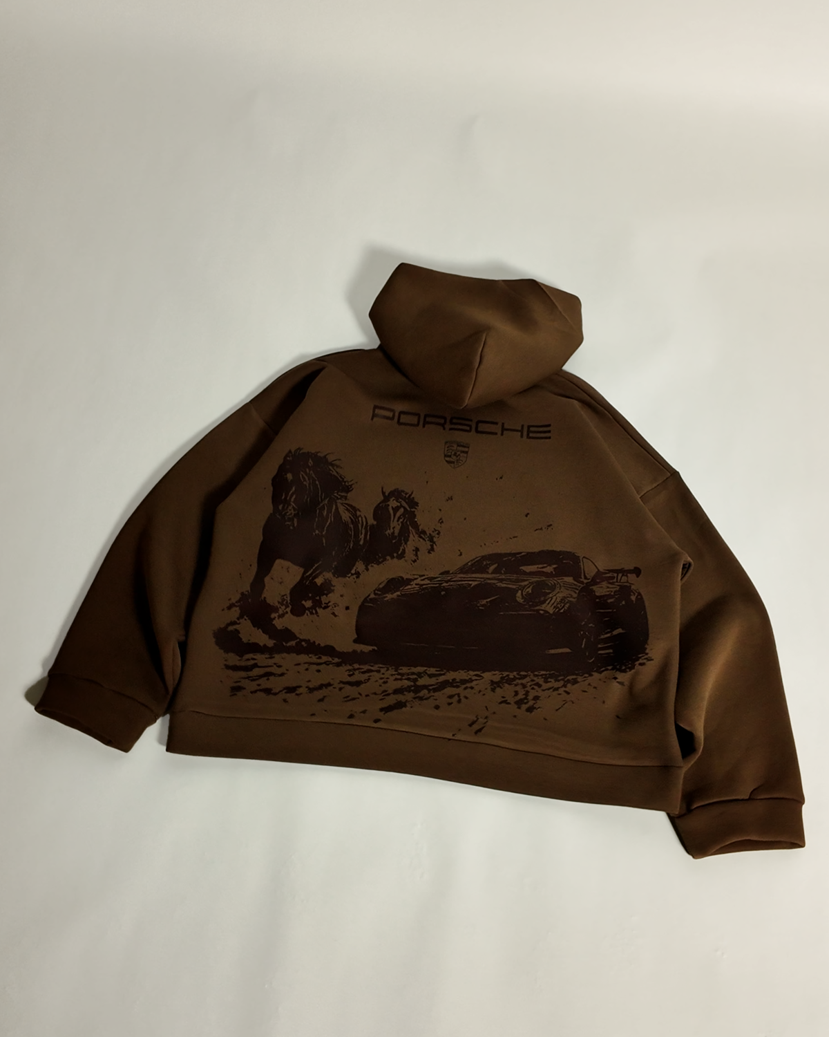 OVERSIZED HOODIE- PORSCHE BROWN