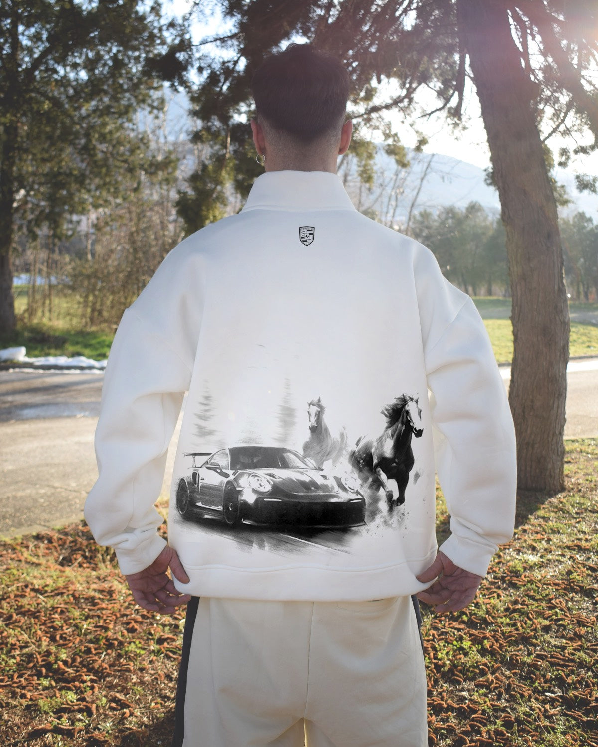 Porsche Half Zipped Hoodie