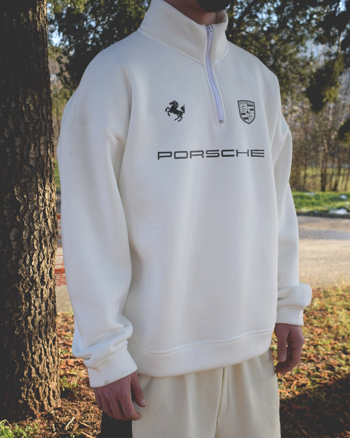 Porsche Half Zipped Hoodie