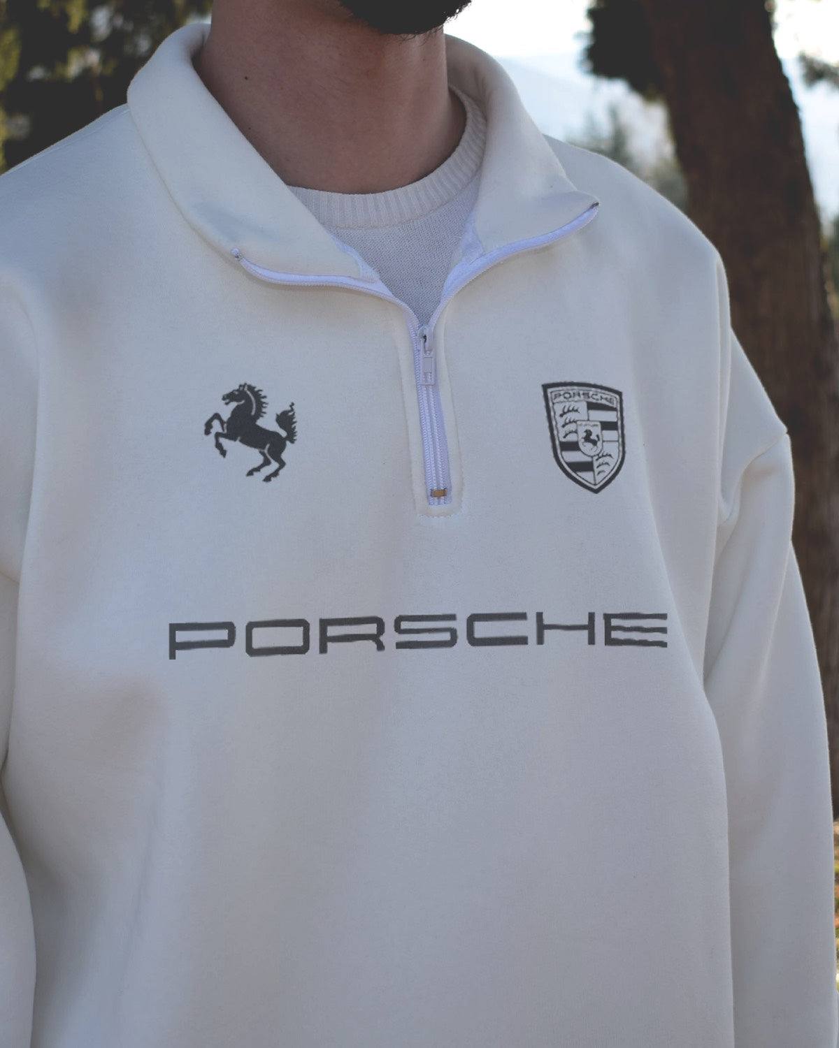 Porsche Half Zipped Hoodie