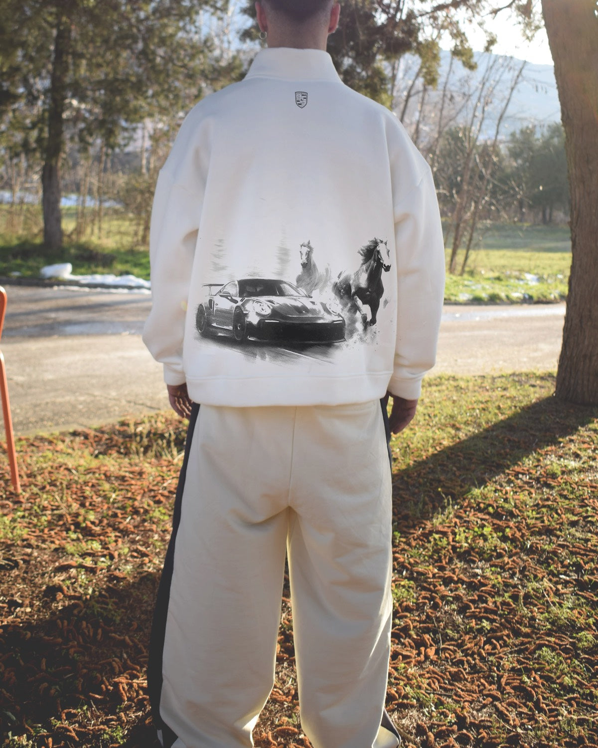 Porsche Half Zipped Hoodie